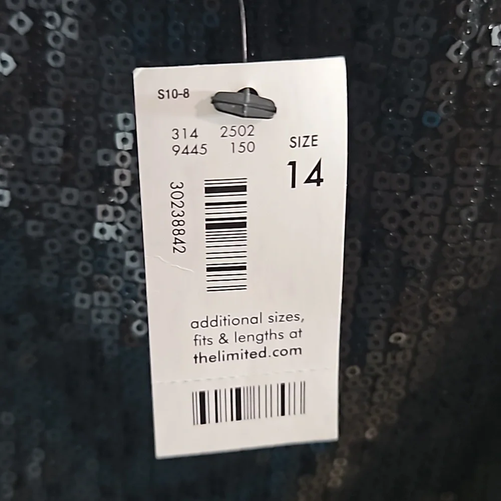 The Limited Black Sequins Dress Size 14 NWT - Picture 3 of 8